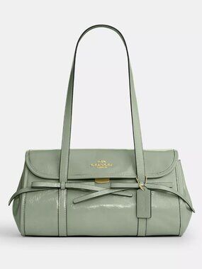 Coach CDY94 Bridget Flap Shoulder Bag With Bows in Light Pistachio *SEALED*